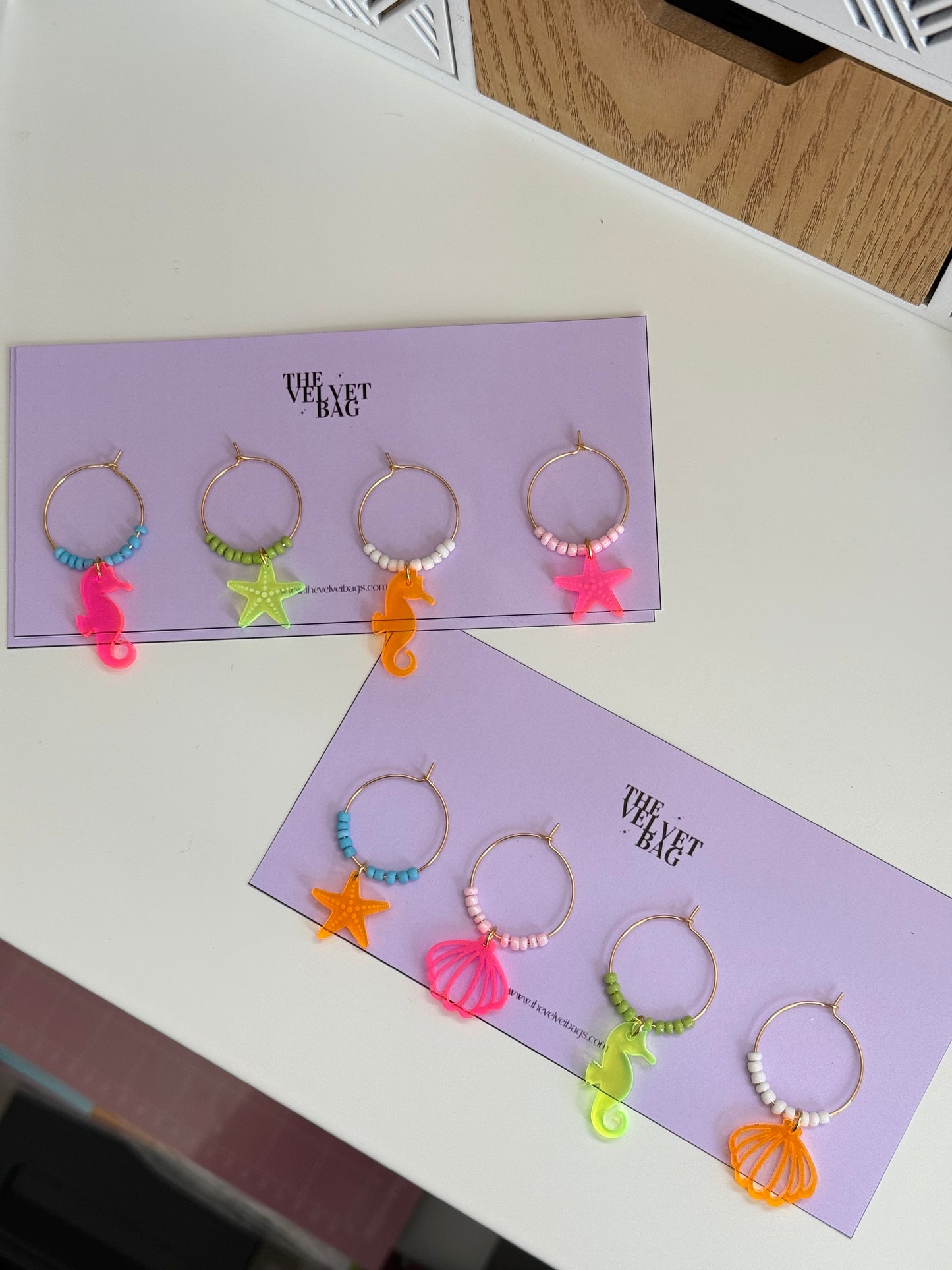 Summer glass charm set