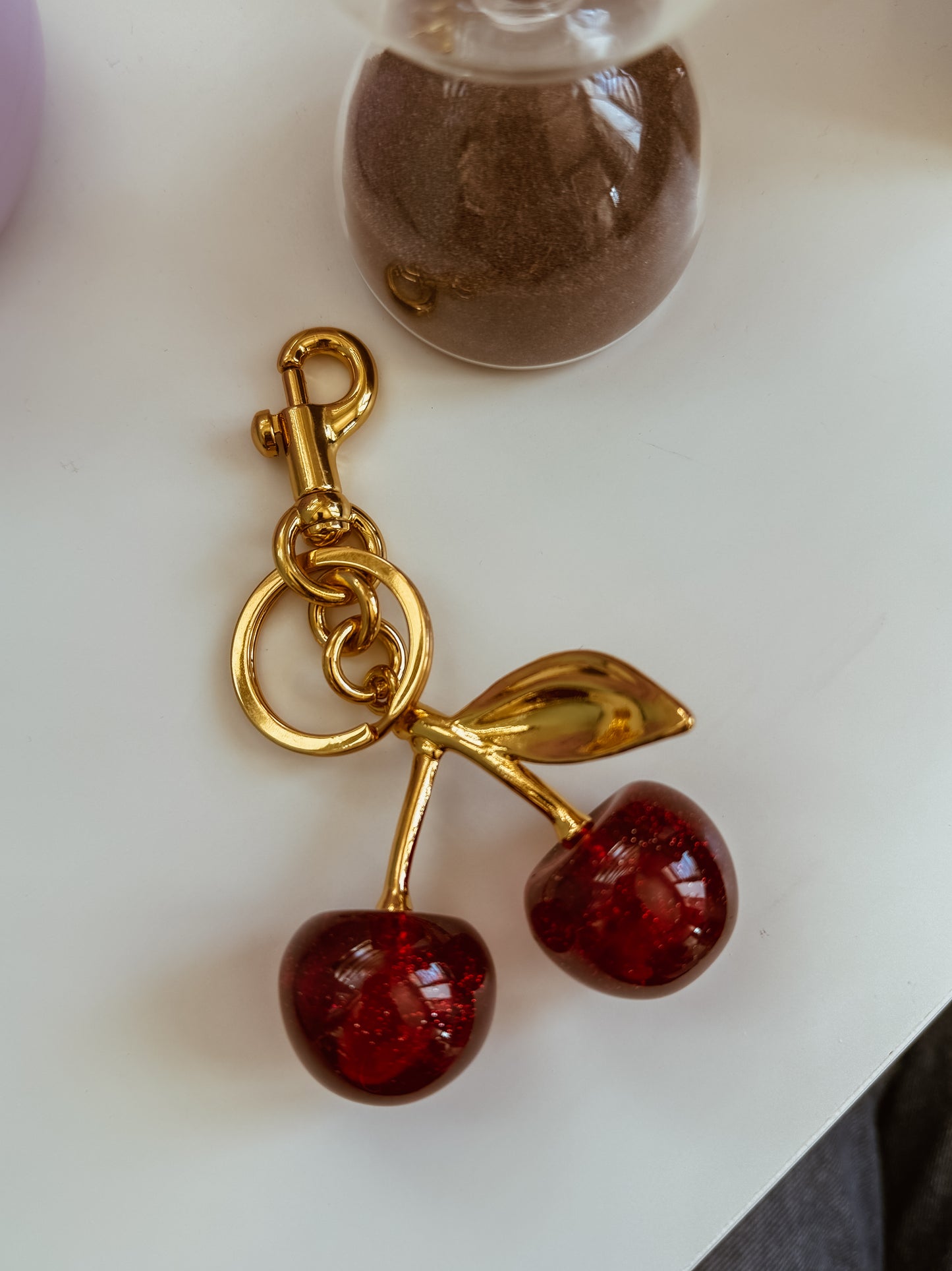 Las cherries keychain