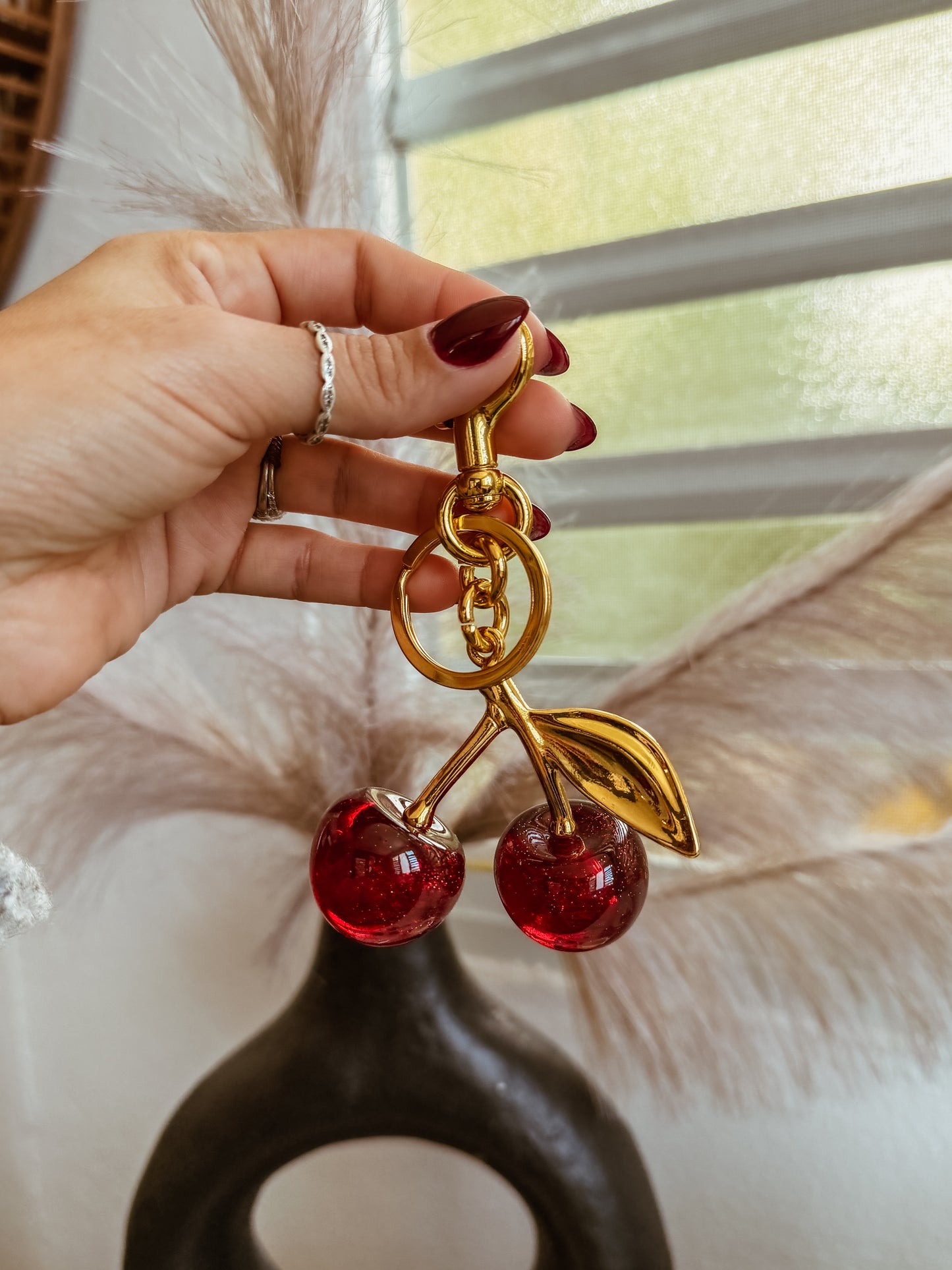 Las cherries keychain