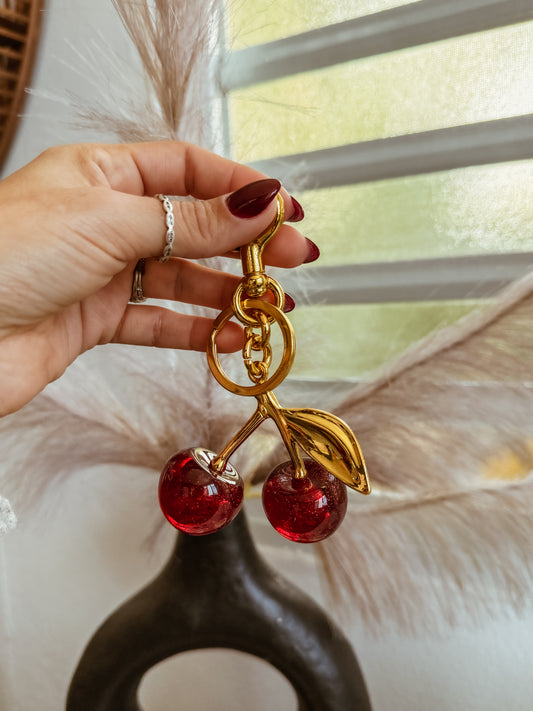 Las cherries keychain